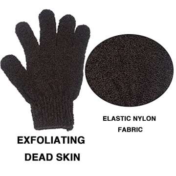 4 Pack Self Tanning Mitt Applicator Kit, with Self Tanner Mitt, Self Tan Back Applicator, Exfoliating Glove, Flat Top Face Tanner Brush, Tan mit for Self Sunless Tanner (brown)