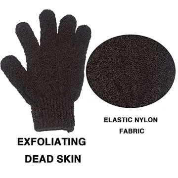 4 Pack Self Tanning Mitt Applicator Kit, with Self Tanner Mitt, Self Tan Back Applicator, Exfoliating Glove, Flat Top Face Tanner Brush, Tan mit for Self Sunless Tanner (brown)