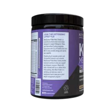 Keto Science Ketogenic Meal Shake Vanilla Dietary Supplement, Rich in MCTs and Protein, Paleo Friend...