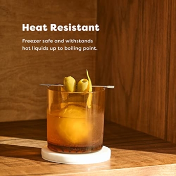 TOSSWARE 12oz Unbreakable Retro Glasses Set of 4