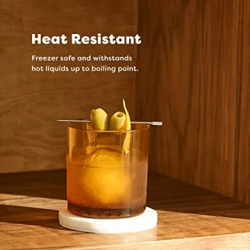 TOSSWARE 12oz Unbreakable Retro Glasses Set of 4