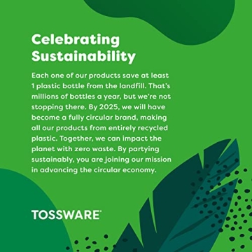 TOSSWARE 12oz Unbreakable Retro Glasses Set of 4