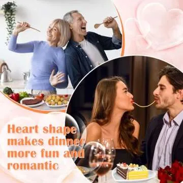 Ziliny 4 Set Valentine's Day Heart Shaped Plates Ceramic Salad Cute Plate Set Steak Elegant Dinner Dish 6.9 Inch Dessert Tray Serving Dish for Dessert Appetizer Snacks(White)