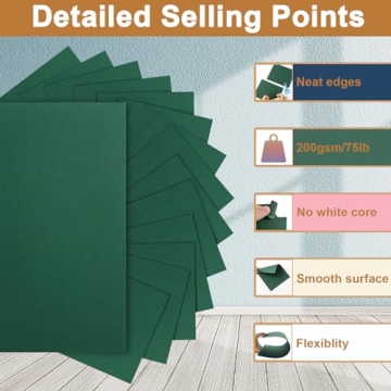 Silunkia Dark Green Heavyweight Cardstock for Crafting