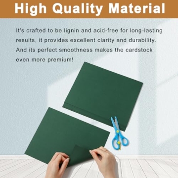 Silunkia Dark Green Heavyweight Cardstock for Crafting