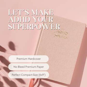 The ADHD Planner for Adults - Undated Daily & Weekly ADHD Journal for Disorganized People, 90 Days - Habit Tracker, Record Emotions & Mood - Academic Goals - Structure & Focus for Adults Brains