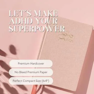 The ADHD Planner for Adults - Undated Daily & Weekly ADHD Journal for Disorganized People, 90 Days - Habit Tracker, Record Emotions & Mood - Academic Goals - Structure & Focus for Adults Brains