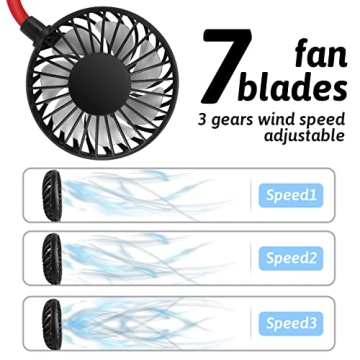 SOHOUR Portable Neck Fan - Hands-Free Personal Cooling Solution