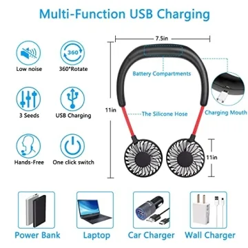 SOHOUR Portable Neck Fan - Hands-Free Personal Cooling Solution