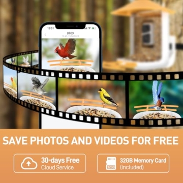 Soliom BF09 Bird Feeder with Camera for Bird Watching