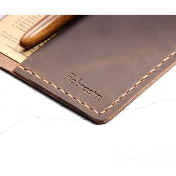 Leather Journal Cover for Field Notes, Notebook Cover for Moleskine Cahier, Handmade Vintage Leather Cover for 3.5" x 5.5" Notebooks, Brown