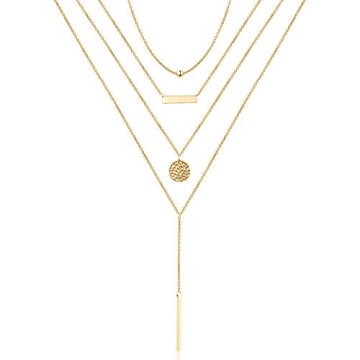 Turandoss Gold Layered Necklaces for Women - Plus Size Friendly