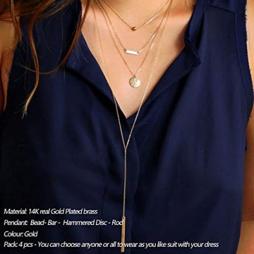 Turandoss Gold Layered Necklaces for Women - Plus Size Friendly