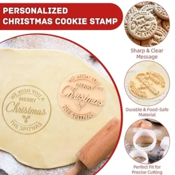 Custom Family Christmas Cookie Stamp & Cutter Set
