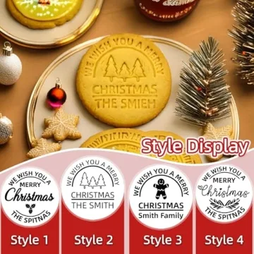 Custom Family Christmas Cookie Stamp & Cutter Set
