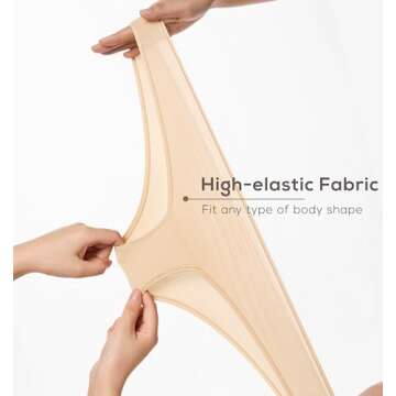 SOULVOR Magneticfit Cheeky Underwear for Women Bikini Stretchy High Cut Panties Sexy Tagless Briefs 3 Pack Beige (3pack) X-Large