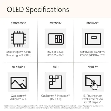 Microsoft Surface Pro 2-in-1 Laptop/Tablet 2024, OLED Display