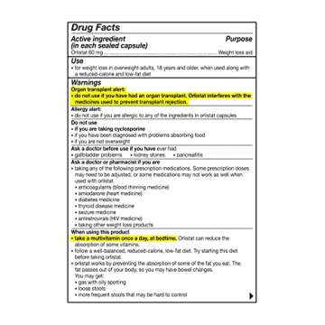 alli Weight Loss Supplement - Orlistat 60mg Capsules Starter Pack