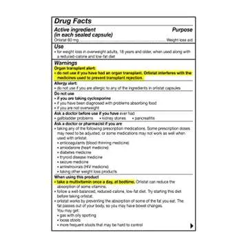 alli Weight Loss Supplement - Orlistat 60mg Capsules Starter Pack