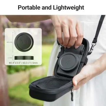 JJC Aluminum Lens Cap Cover Protector for Ricoh GR IIIx GR IIIx HDF GR3x HDF GR III GR III HDF GR3 HDF GR II GR2 with Soft EVA Interior -Black