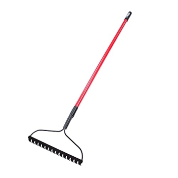 Bully Tools 92309 16-Inch Bow Rake - Heavy Duty Fiberglass Handle & Steel Tines