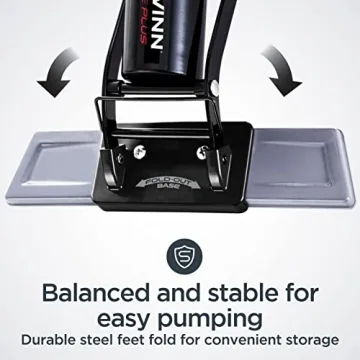 Schwinn High Pressure Foot Pump with Air Gauge and Dual Valve