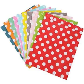 Foraineam Paper Treat Bags - 250 Pack Multi-Color Favor Bags