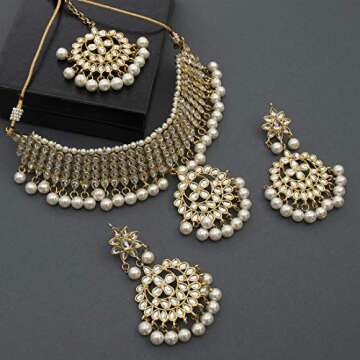 Aheli Kundan Wedding Jewelry Set for Elegant Women