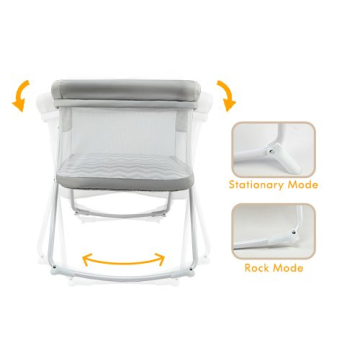 miclassic Portable All Mesh Rocking Bassinet for Newborns