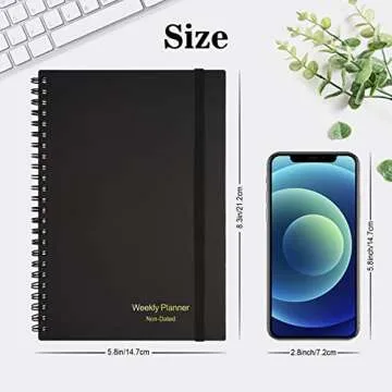 Asten Undated Weekly Planner for Goal Management and Tasks
