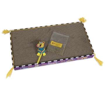 FAT CAT Big Mama's Scratch Cat Toy Box - Eco-Friendly Scratcher with Organic Catnip