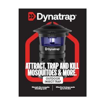 DynaTrap DT1130SR Mosquito & Flying Insect Trap - Outdoor/Indoor, Fly Catcher, Plug-in Bug Catcher/B...
