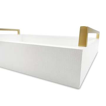 Montecito Home Faux Leather Tray | Elegant & Versatile