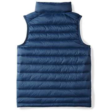 Amazon Essentials Boys' Lightweight Water-Resistant Packable Puffer Vest, Navy, X-Large