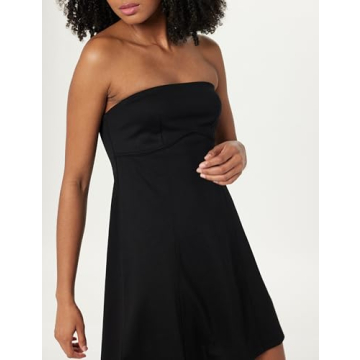 The Drop Women's Vienna Strapless Mini Dress in Black