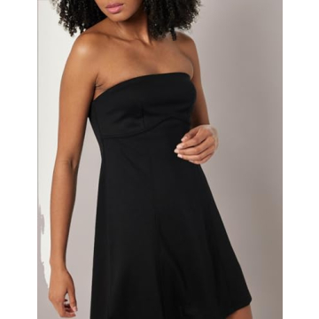The Drop Women's Vienna Strapless Mini Dress in Black