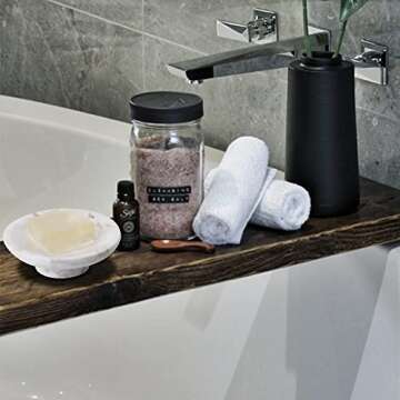 WORHE Natural Marble Soap Dishes, Italy Stone Sponge Holder for Bathroom Tub Shower Kitchen Sink, Handcraft Soap Case Organizer Trinket Plate Jewelry Tray for Home Decor Color White (DL004)