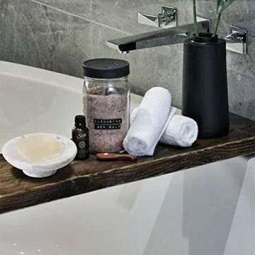 WORHE Natural Marble Soap Dishes, Italy Stone Sponge Holder for Bathroom Tub Shower Kitchen Sink, Handcraft Soap Case Organizer Trinket Plate Jewelry Tray for Home Decor Color White (DL004)