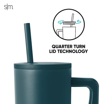 Simple Modern Officially Licensed NFL 40oz Tumbler with Handle and Straw Lid | Football Thermos Gifts for Men, Women, Christmas | Trek Collection | Green Bay Packers