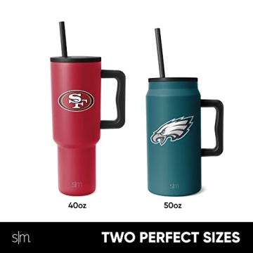 Simple Modern Officially Licensed NFL 40oz Tumbler with Handle and Straw Lid | Football Thermos Gifts for Men, Women, Christmas | Trek Collection | Green Bay Packers