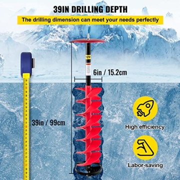 VEVOR Ice Drill Auger - Experience Effortless Ice Fishing