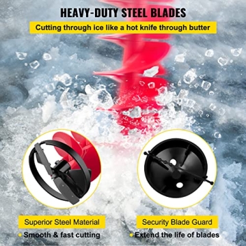 VEVOR Ice Drill Auger - Experience Effortless Ice Fishing
