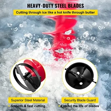 VEVOR Ice Drill Auger - Experience Effortless Ice Fishing