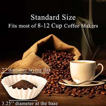 Premium 8-12 Cup Coffee Filters – Eco-Friendly & Quality Brew
