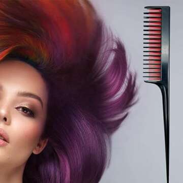 LLTGMV Hair Comb for Women, Triple Teasing Comb for Fine Hair - 8.27 IN, Hair Styling Back Comb, Tease Comb for Hair Volume and Sectioning