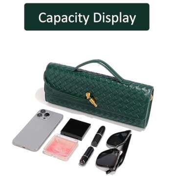 Evening Woven Crossbody Bags for Women Casual Fashion Shoulder Handbag Vegan Leather Clutch Purse Wine Red