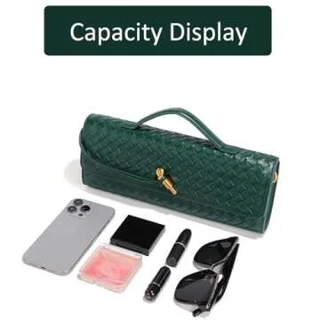 Evening Woven Crossbody Bags for Women Casual Fashion Shoulder Handbag Vegan Leather Clutch Purse Wine Red