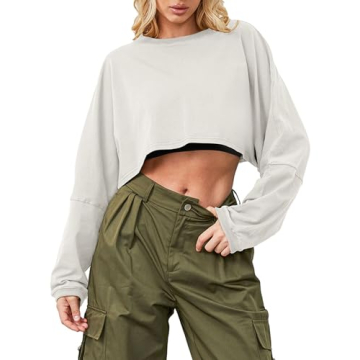 Ziesexy Cropped Sweatshirt: Oversized Comfort for Workout & Daily Wear
