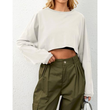 Ziesexy Cropped Sweatshirt Oversized Comfort Workout Daily Wear