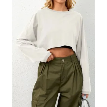 Ziesexy Cropped Sweatshirt Oversized Comfort Workout Daily Wear